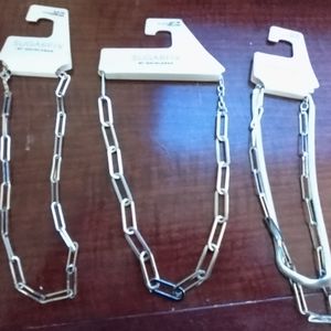 Silver necklaces